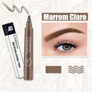 4-Tip Microblading-Style Eyebrow Pen for Hair-Like Brow Strokes - Gray