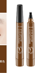 4-Tip Microblading-Style Eyebrow Pen for Hair-Like Brow Strokes - Orange