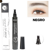 4-Tip Microblading-Style Eyebrow Pen for Hair-Like Brow Strokes - Marrom Claro