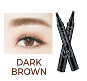 4-Tip Microblading-Style Eyebrow Pen for Hair-Like Brow Strokes - Zwart-Grijs