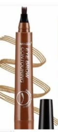 4-Tip Microblading-Style Eyebrow Pen for Hair-Like Brow Strokes - Grey Brown