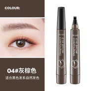 4-Tip Microblading-Style Eyebrow Pen for Hair-Like Brow Strokes - LIGHT BROWN
