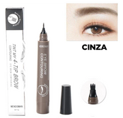 4-Tip Microblading-Style Eyebrow Pen for Hair-Like Brow Strokes - MARROM AVERMELHADO