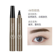 4-Tip Microblading-Style Eyebrow Pen for Hair-Like Brow Strokes - Multicolor