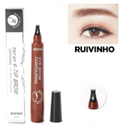 4-Tip Microblading-Style Eyebrow Pen for Hair-Like Brow Strokes - Cinza