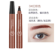 4-Tip Microblading-Style Eyebrow Pen for Hair-Like Brow Strokes - GREY BROWN