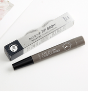 4-Tip Microblading-Style Eyebrow Pen for Hair-Like Brow Strokes - MARROM CIZENTADO
