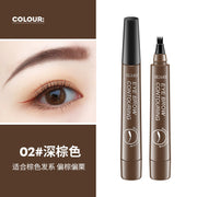 4-Tip Microblading-Style Eyebrow Pen for Hair-Like Brow Strokes - DARK BROWN