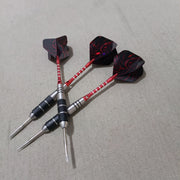 Steel Tip Darts Set with Aluminium Shafts & Flights - 5-line red+L3 number