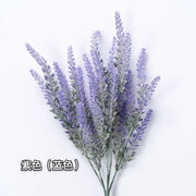 Artificial Flocked Lavender Bouquet for Home & Wedding Decor - Yellow