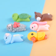 Cartoon Animal Resin Charms for DIY Crafts, Phone Cases & Decor - Little Blue Elephant