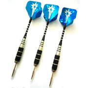 Steel Tip Darts Set with Aluminium Shafts & Flights - 5-line black+L4 size