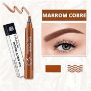 4-Tip Microblading-Style Eyebrow Pen for Hair-Like Brow Strokes - Brunette