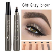 4-Tip Microblading-Style Eyebrow Pen for Hair-Like Brow Strokes - Marrom Acinzentado