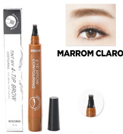 4-Tip Microblading-Style Eyebrow Pen for Hair-Like Brow Strokes - Marrom Escuro