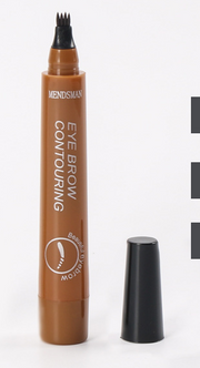 4-Tip Microblading-Style Eyebrow Pen for Hair-Like Brow Strokes - Gray Brown-1