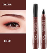 4-Tip Microblading-Style Eyebrow Pen for Hair-Like Brow Strokes - Red
