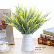 Artificial Flocked Lavender Bouquet for Home & Wedding Decor - Red Lotus