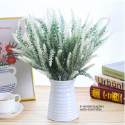 Artificial Flocked Lavender Bouquet for Home & Wedding Decor - White