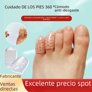 Silicone Gel Toe Protector Sleeves & Separators with Ventilation Holes - Transparent 1 pack [bare pack]